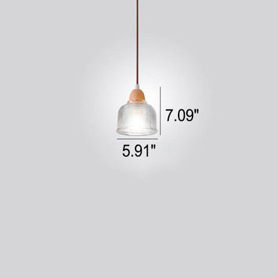 Nordic Log Glass Simple Design 1-Light Pendant Light