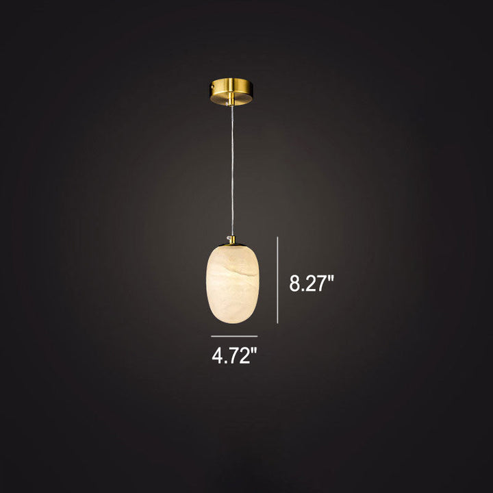 Moderner Luxus Runder Marmor Messing 1-Licht Pendelleuchte 