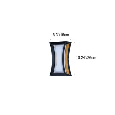Applique Murale Carrée en Aluminium Imperméable Contemporaine avec LED pour Patio Extérieur 