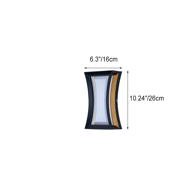 Applique Murale Carrée en Aluminium Imperméable Contemporaine avec LED pour Patio Extérieur 
