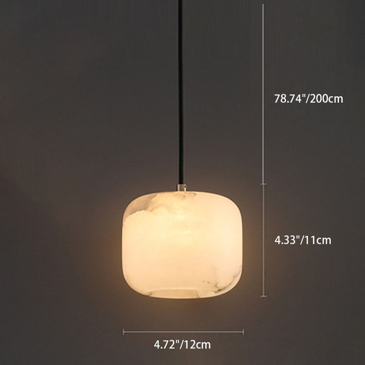 Moderne Luxus geometrische Würfel Marmor Schatten Messing 1-Licht Pendelleuchte für Wohnzimmer 
