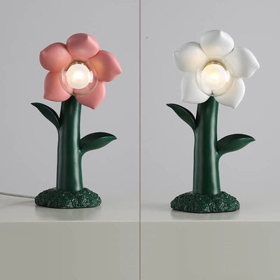 Nordic Creative Flower Resin 1-Light Decorative Table Lamp