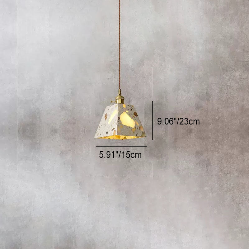 Japanese Retro Terrazzo Polygons 1-Light Pendant Light