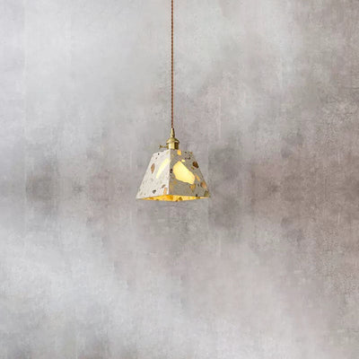 Japanese Retro Terrazzo Polygons 1-Light Pendant Light