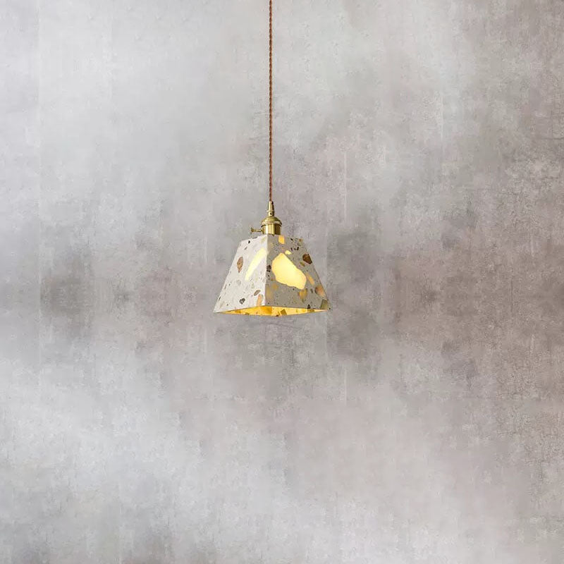 Japanese Retro Terrazzo Polygons 1-Light Pendant Light