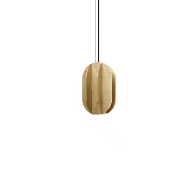 Modern Light Luxury Wrought Iron Copper Lantern 1-Light Pendant Light