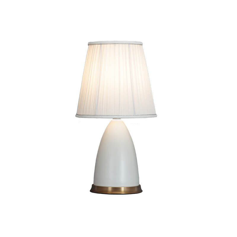 Modern Minimalist Ceramic Cone Shade 1-Light Touch Dimmer Table Lamp