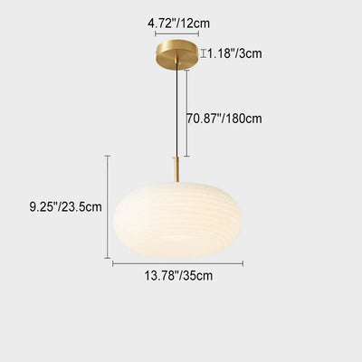 Modern Cream Style Apple All-Copper LED Pendant Light
