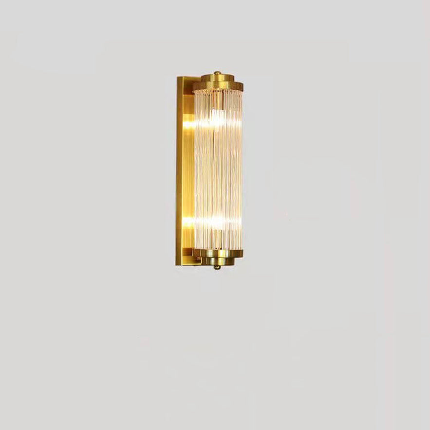 Lámpara Aplique de Pared de Lujo Moderno Cilindro de Cristal Rotación de 2 Luces 
