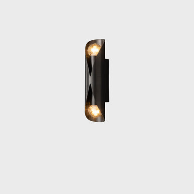 Applique murale longue et luxueuse à 2 lumières en cuivre, lumière moderne 
