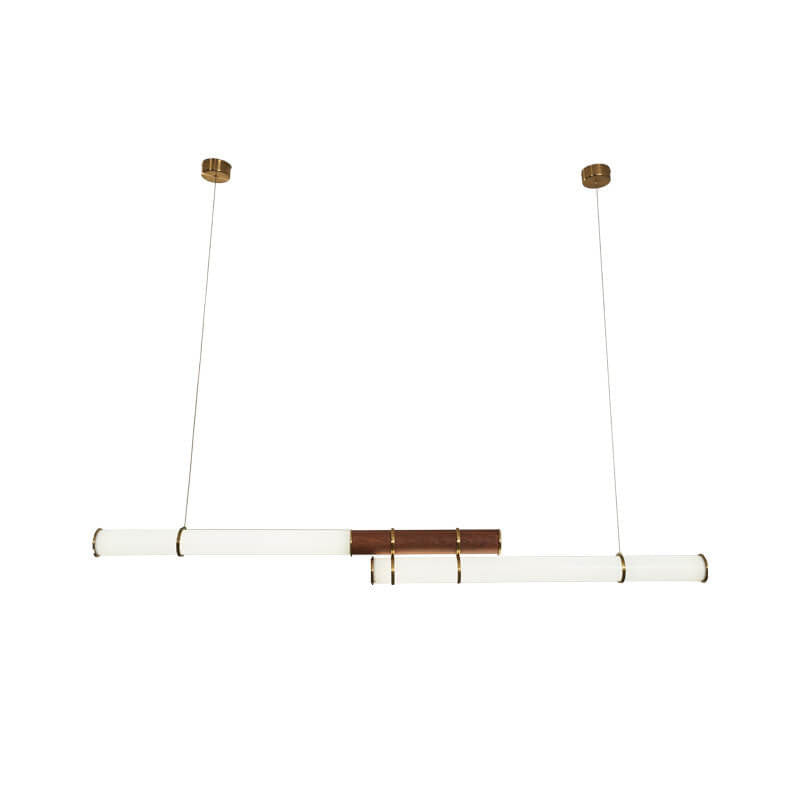 Nordic Minimalist Long Column Linear LED Island Light Chandelier