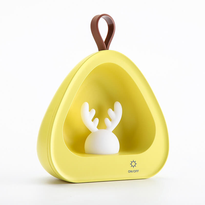 Créatif mignon cerf Silicone USB charge Portable LED veilleuse lampe de Table 