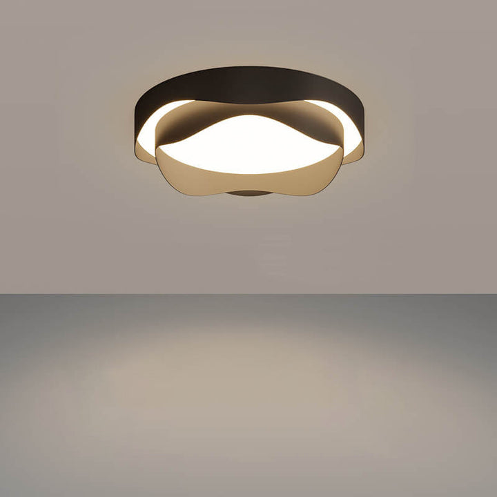 Moderne Acryl Runde Kreative Wellendesign LED-Deckenleuchte 