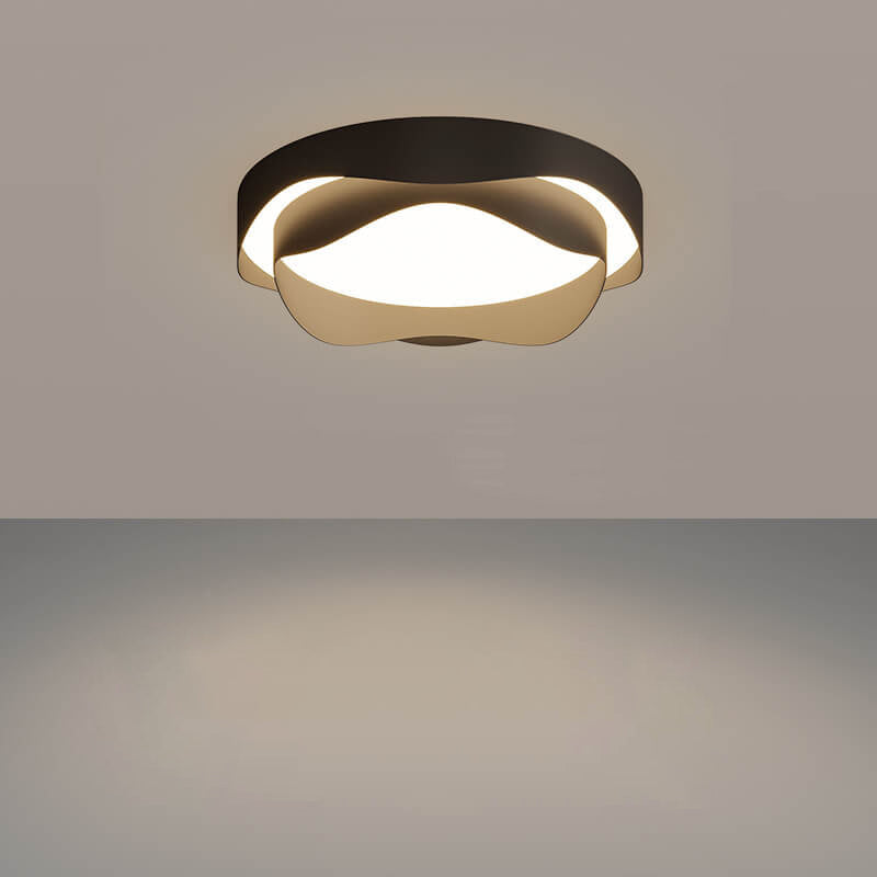 Moderne LED-Unterputzleuchte mit rundem, kreativem, gewelltem Design aus Acryl 