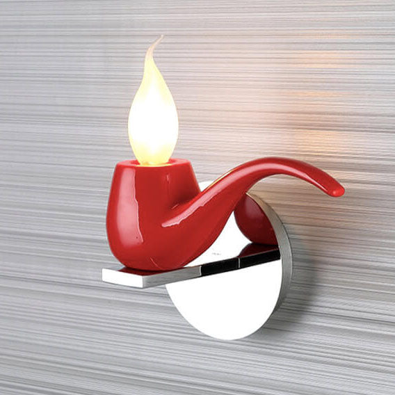 Modern Creative Pipe Resin Hardware 1-Light Wall Sconce Lamp