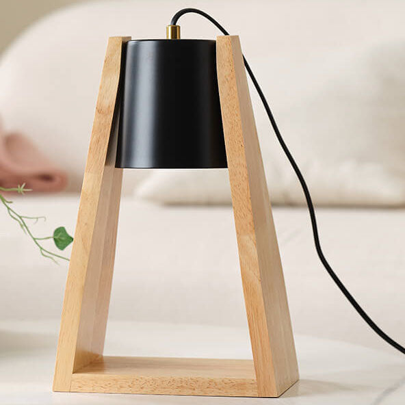 Lámpara de Mesa de Cera Derretida de 1 Luz de Tronco de Hierro de Cono Simple Japonés 