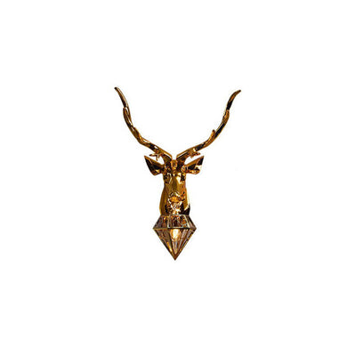 European Creative Plating Geometric Deer Head 1-Light Wall Sconce Lamp