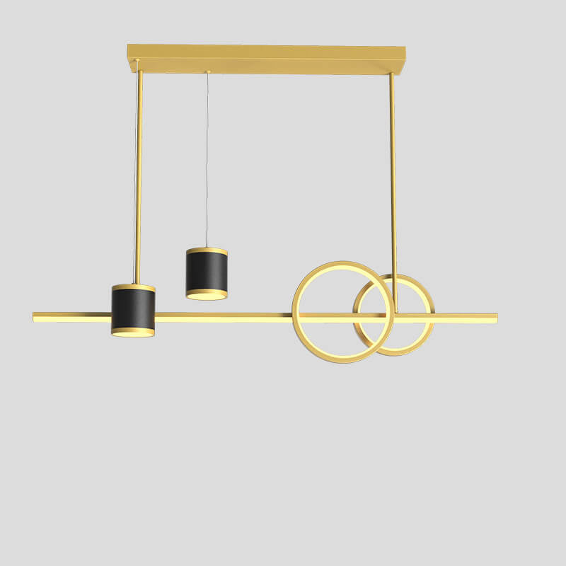 Creative Nordic Strip Geometric Combination Design LED Chandelier