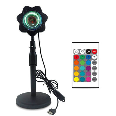 RGB 16 Color Remote Control LED Projector Mood Light Floor Lamp