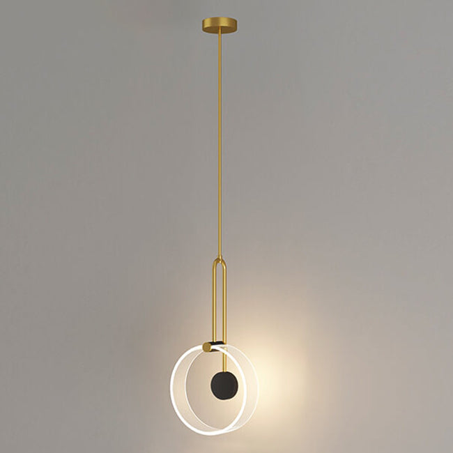 Nordic Light Luxury Creative Ring Long Line LED Pendant Light