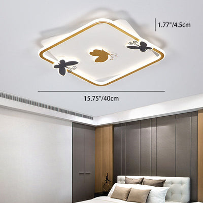 Moderne minimalistische runde quadratische Eisen-Aluminium-Acryl-LED-Deckenleuchte für das Wohnzimmer 