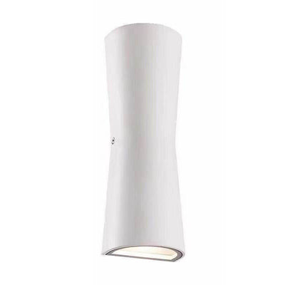 مصباح حائط LED مقاوم للماء من الألومنيوم والزجاج بشكل أسطواني بسيط للاستخدام الخارجي ثنائي الاتجاه 