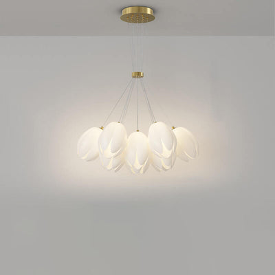 Modern Tulip Flower Shape 7/11/13 Light  Semi-Flush Mount Ceiling Light