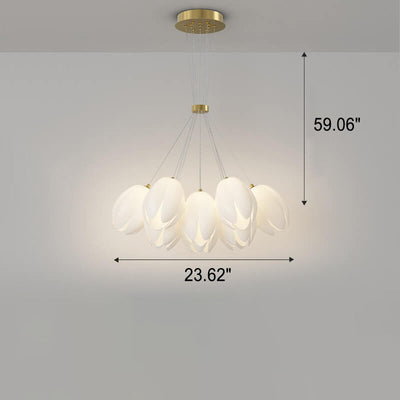 Modern Tulip Flower Shape 7/11/13 Light  Semi-Flush Mount Ceiling Light