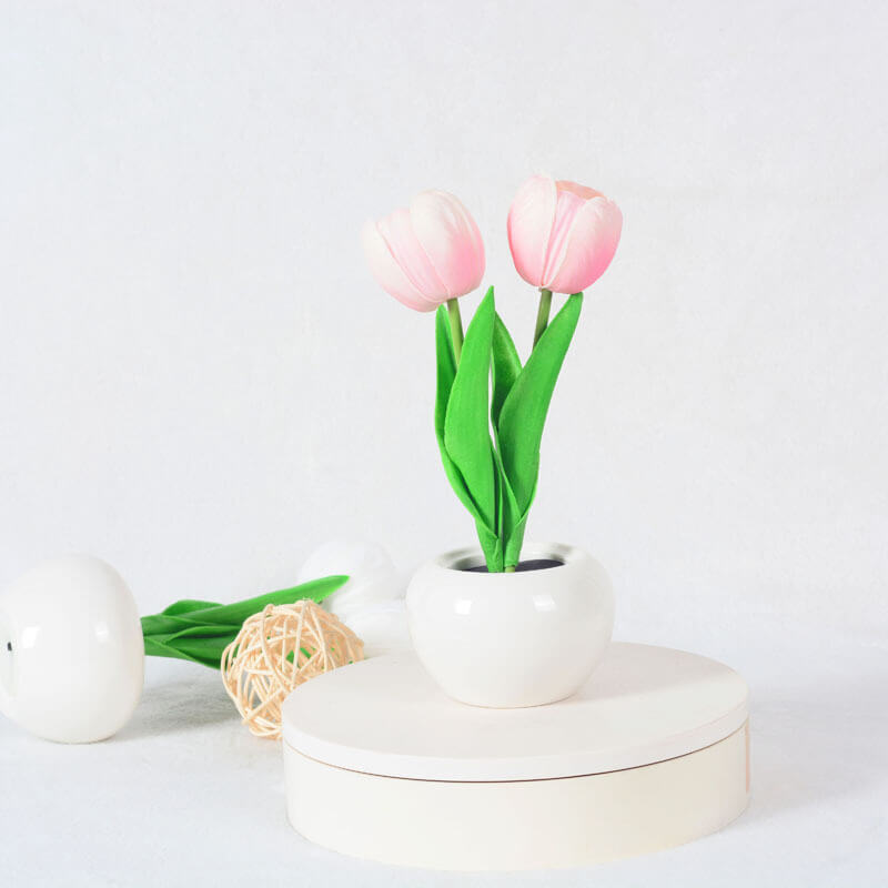 Lámpara de mesa LED de simulación creativa moderna Tulipán Peonía 