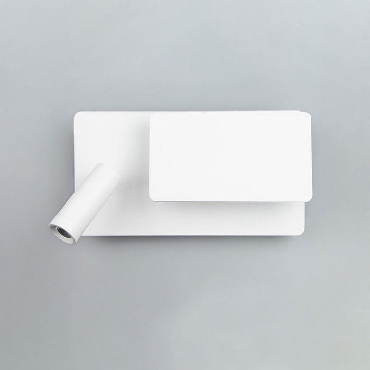 Moderne minimalistische quadratische LED-Wandleuchte aus Aluminium mit flachem Spot für Wohnzimmer &amp; Schlafzimmer 