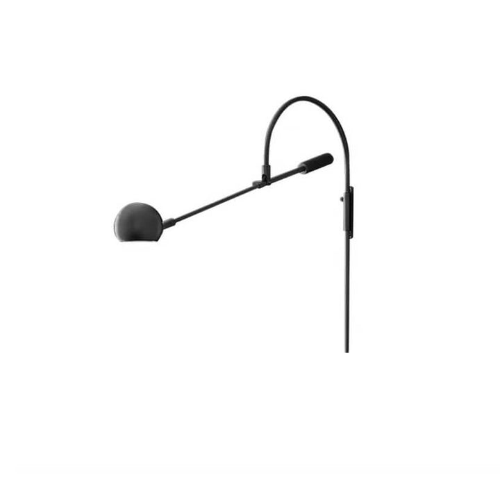 Modern Minimalist Iron Rotatable Curved Arm 1-Light Wall Sconce Lamp For Living Room