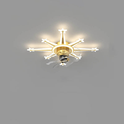 Childlike Creative Meteor Design LED Flush Mount Ceiling Fan Light