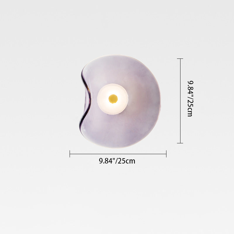 Contemporary Simplicity Iron Round Glass LED Wall Sconce Lamp For Living Room