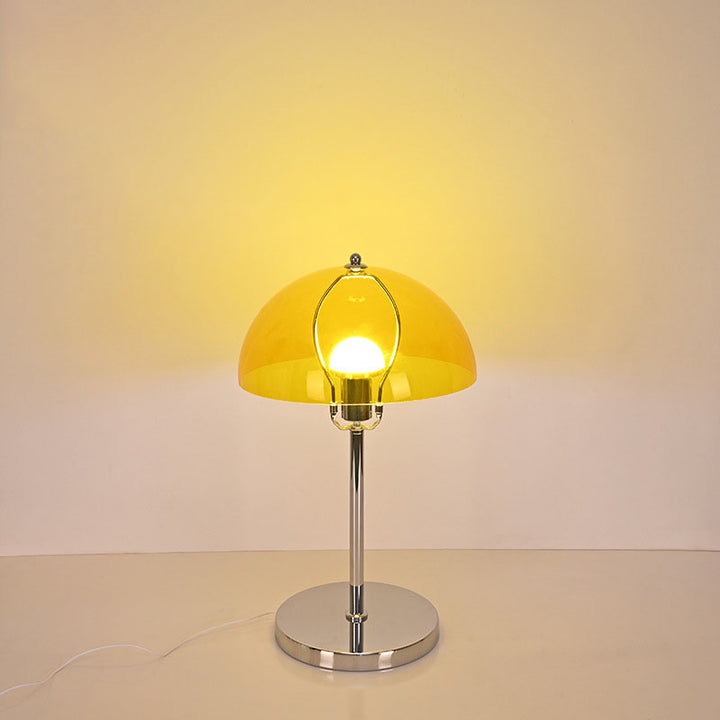 Lampe de table USB à LED en acrylique transparent en forme de dôme vintage nordique 