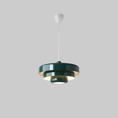 Nordic Vintage Multi-Layered Round Metal 1-Light Pendelleuchte 