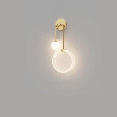 Nordic Minimalist Acrylic Circle Iron LED Wall Sconce Lamp