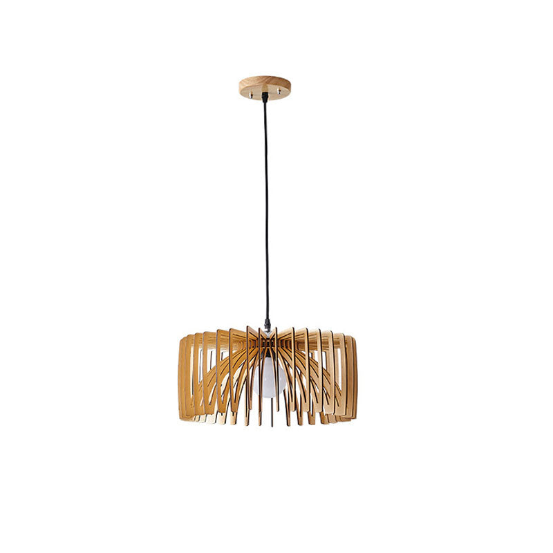 Japanese Minimal Wabi-sabi Log Color 1-Light Pendant Light