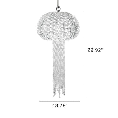 Moderne Leichte Luxus Glas Quallenform 1-Licht Pendelleuchte 