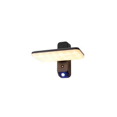 Applique murale LED extérieure carrée moderne avec détection de lumière infrarouge solaire 