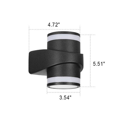 Modern Cylindrical Die-Cast Aluminum LED Waterproof Outdoor Garden Wall Light