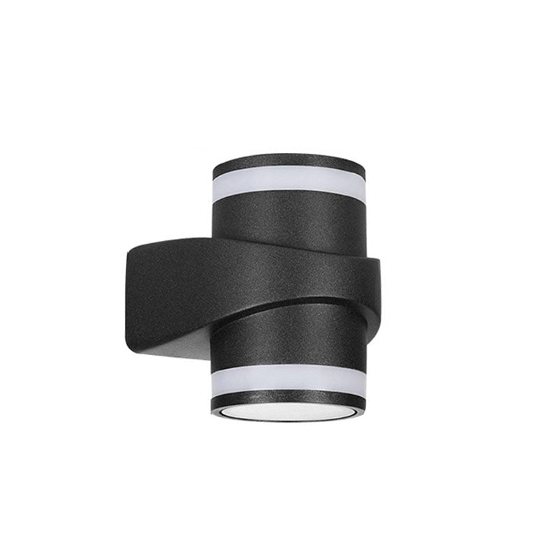 Applique Murale de Jardin Extérieure Étanche à LED en Aluminium Die-Cast Cylindrique Moderne 