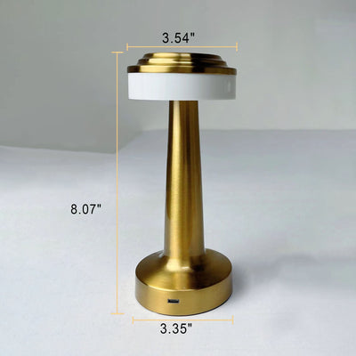 Nordic Vintage Gold Metal Column Touch LED Table Lamp