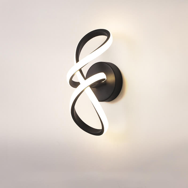 Nordic Simple Twisted Line Shape Aluminum LED Wall Sconce Lamp