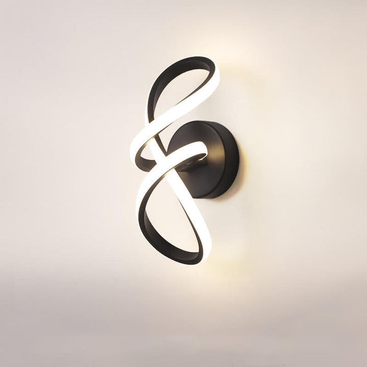 Nordic Simple Twisted Line Shape Aluminum LED Wall Sconce Lamp