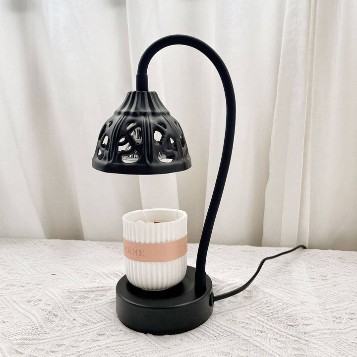 Traditional European Style Hollow Round Design Metal 1-Light Melting Wax Table Lamp