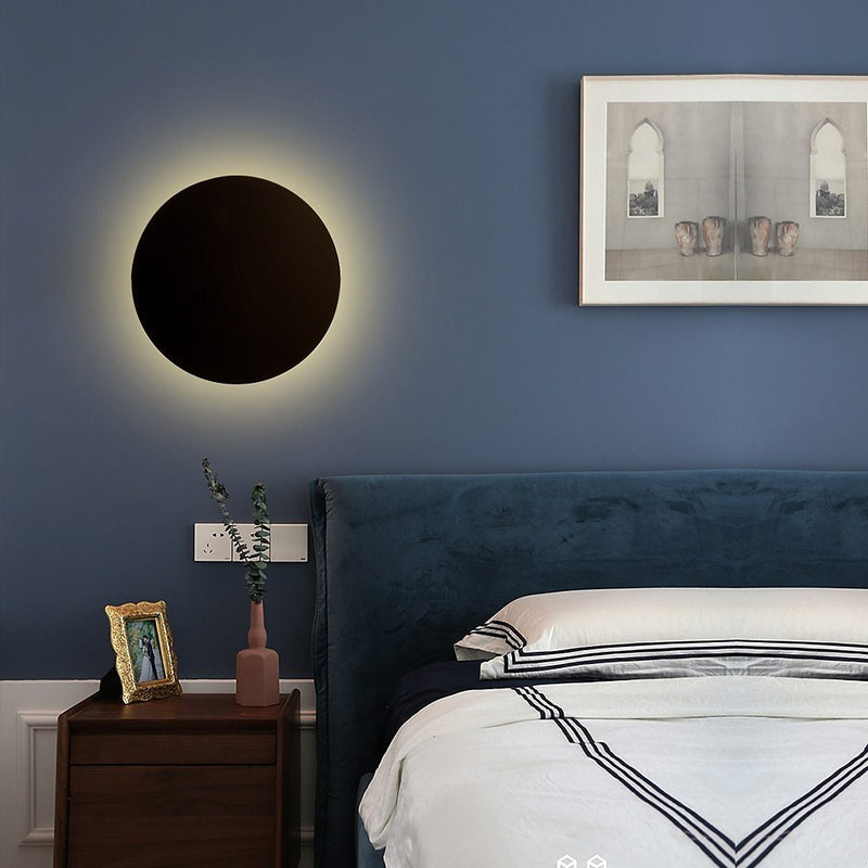 Modern Minimalist Colorful Round Iron LED Wall Sconce Lamp