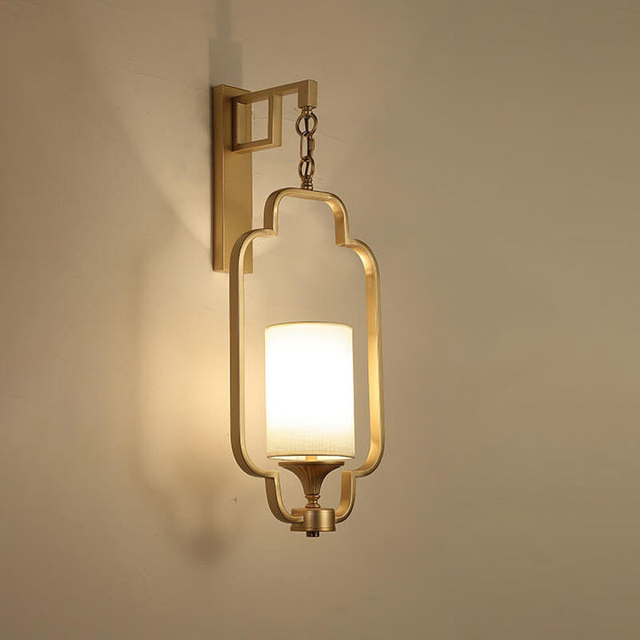 Lampe Applique Murale 1 Lumière avec Cadre en Fer et Tissu Classique Moderne 