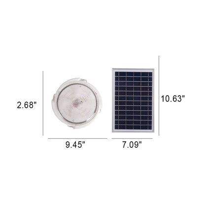 Modern Round Solar LED Remote Control Outdoor Indoor Flush Mount Lighting