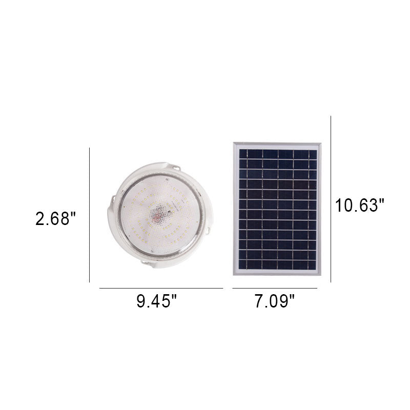 Modern Round Solar LED Remote Control Outdoor Indoor Flush Mount Lighting