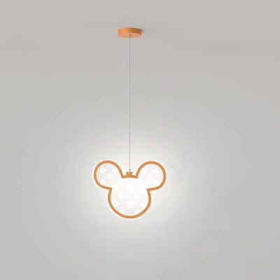 Nordic Cartoon Round Acrylic  Astronaut LED Pendant Light